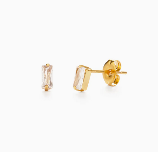 Baguette Crystal Stud Earrings